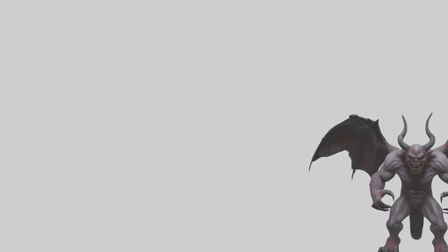 3D model Fearsome Demon model VR / AR / low-poly