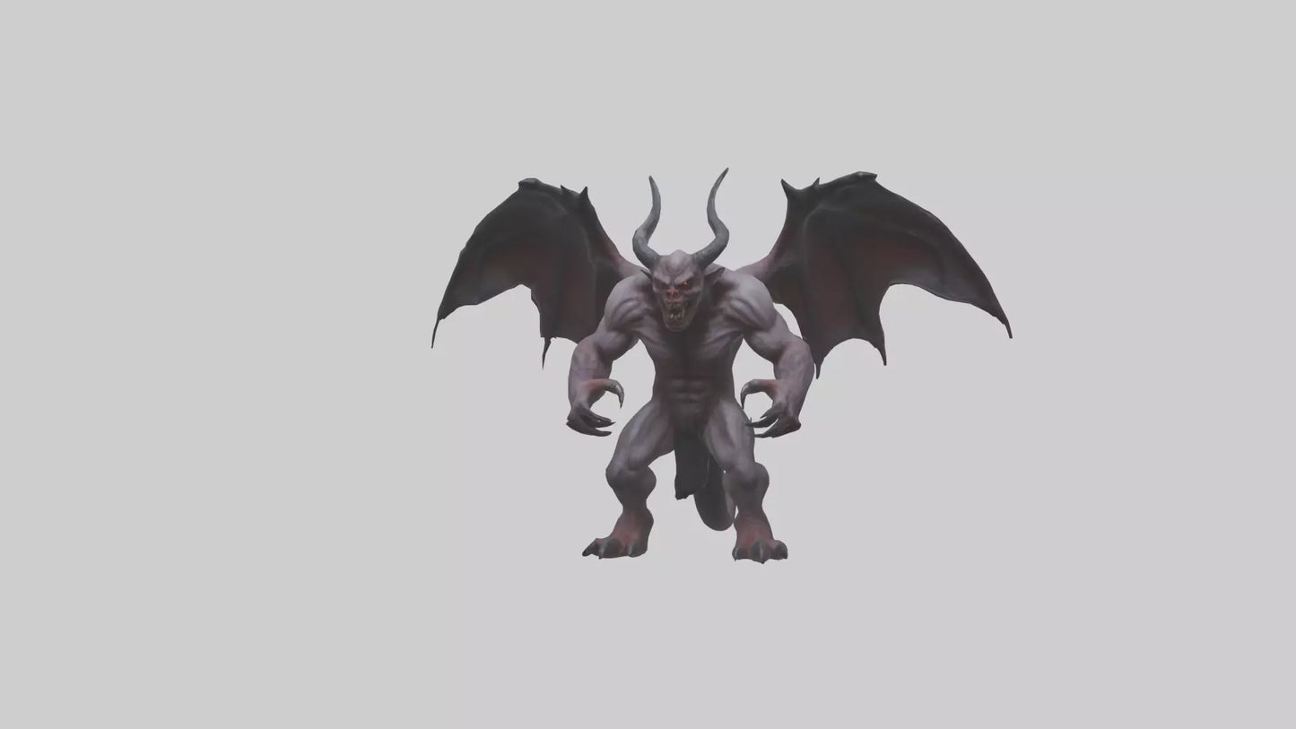 3D model Fearsome Demon model VR / AR / low-poly