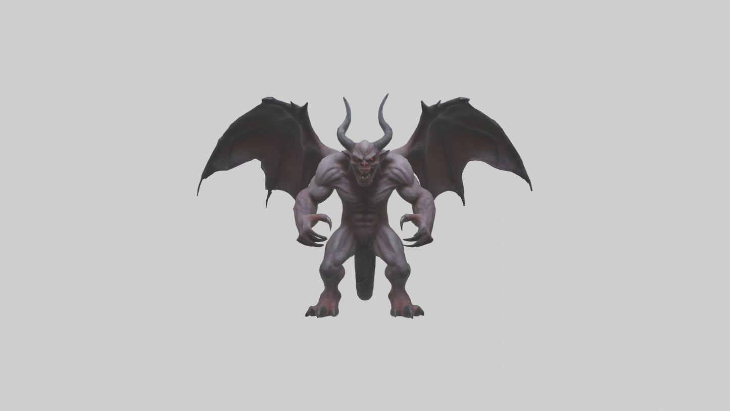 3D model Fearsome Demon model VR / AR / low-poly