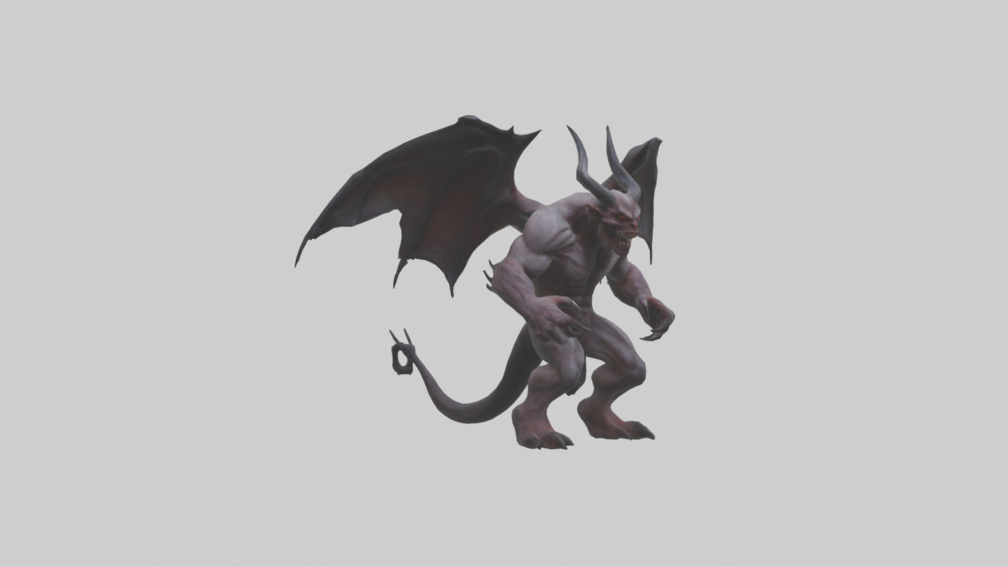 3D model Fearsome Demon model VR / AR / low-poly