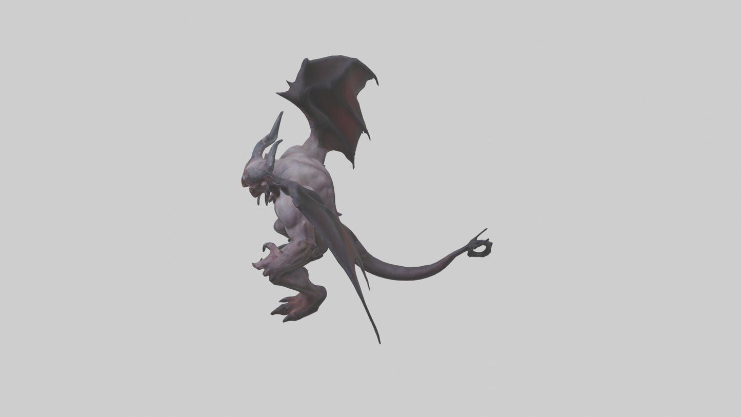 3D model Fearsome Demon model VR / AR / low-poly