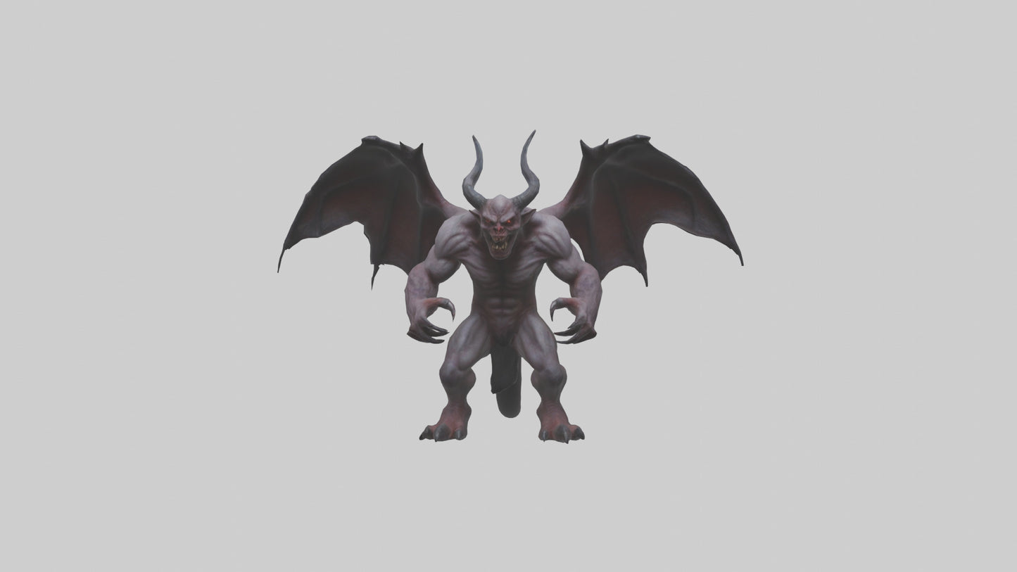 3D model Fearsome Demon model VR / AR / low-poly