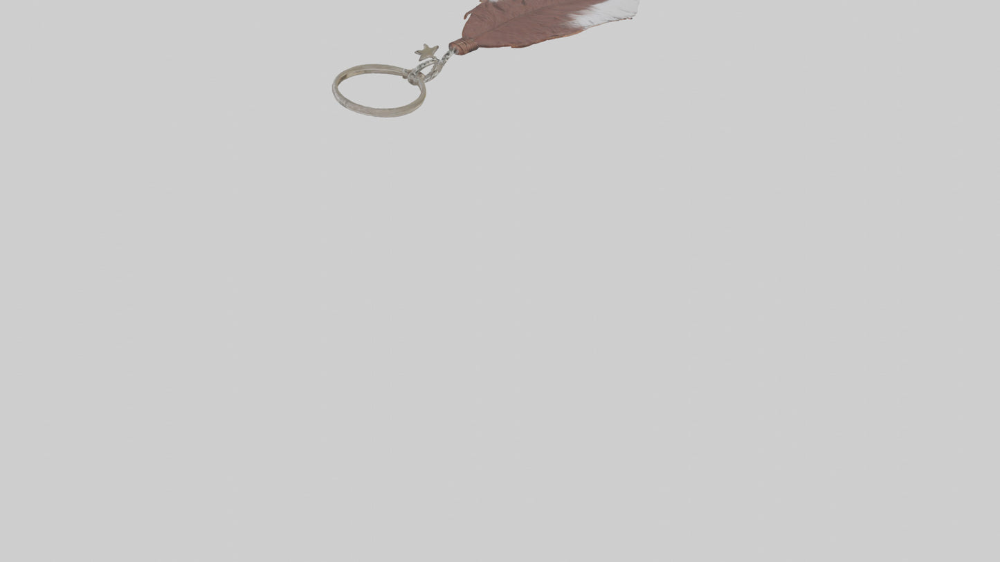 Feather keychain model 3D model