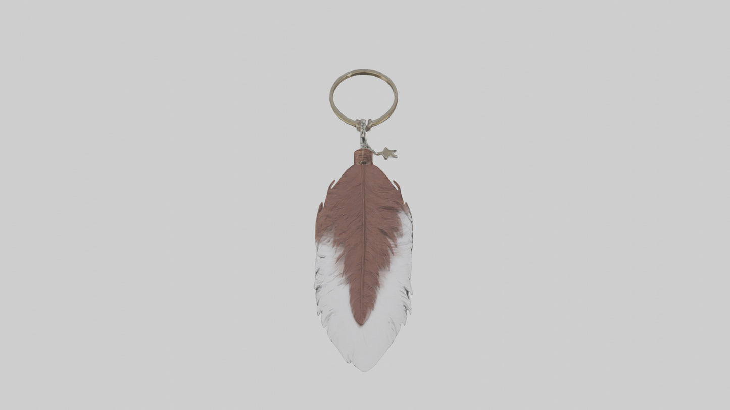 Feather keychain model 3D model