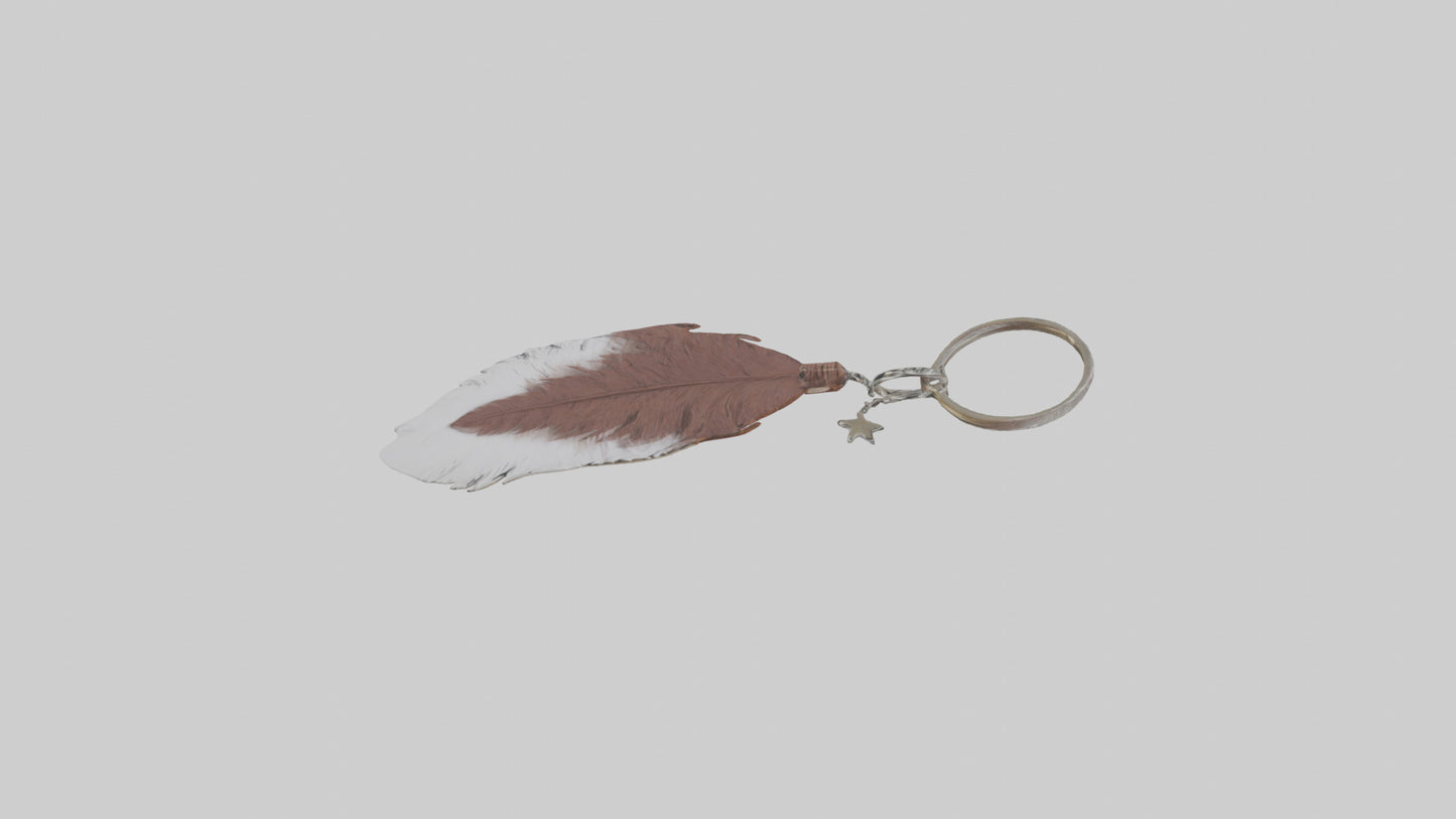 Feather keychain model 3D model