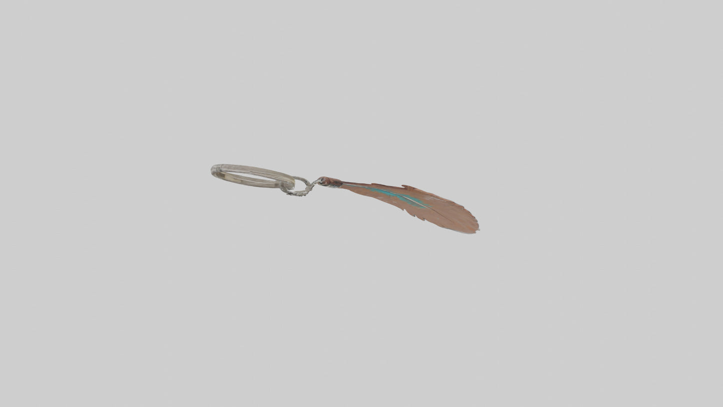 Feather keychain model 3D model