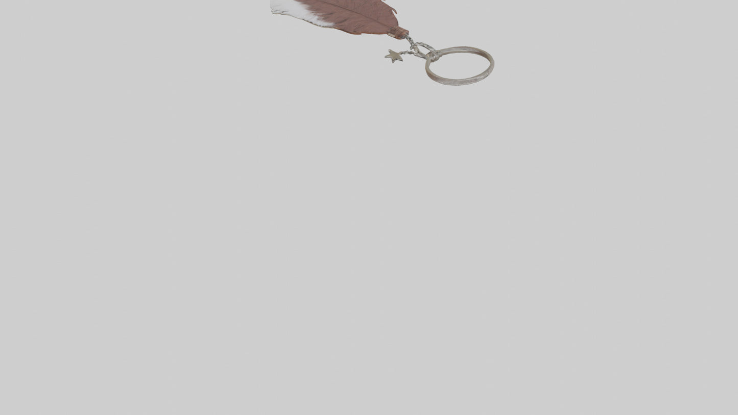 Feather keychain model 3D model