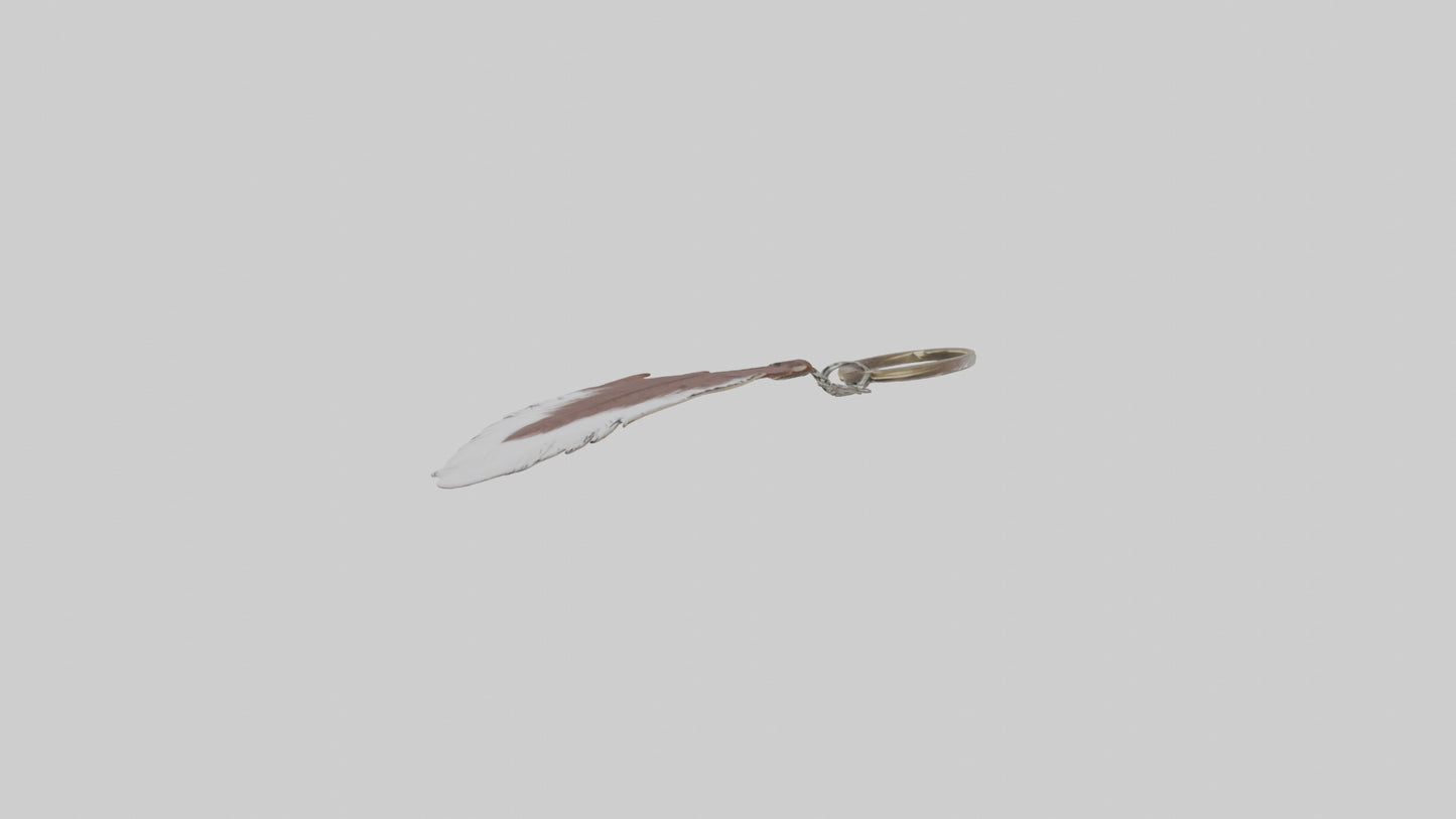 Feather keychain model 3D model