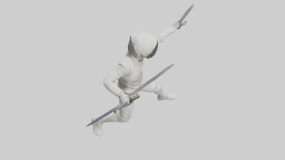 3D model Fencer in MidStrike statue model VR / AR / low-poly