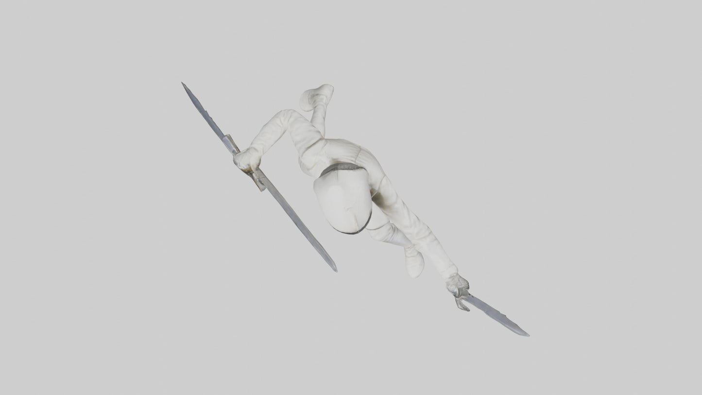 3D model Fencer in MidStrike statue model VR / AR / low-poly