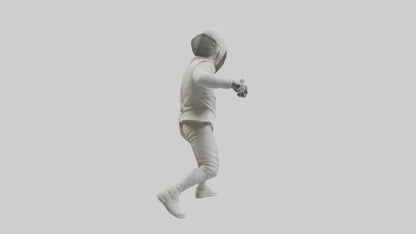 3D model Fencer in MidStrike statue model VR / AR / low-poly