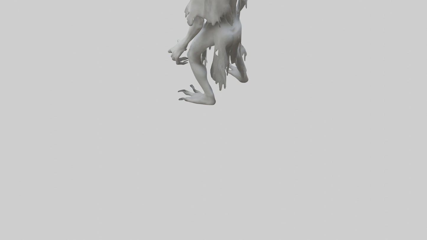 3D model Feral Ghost Model VR / AR / low-poly