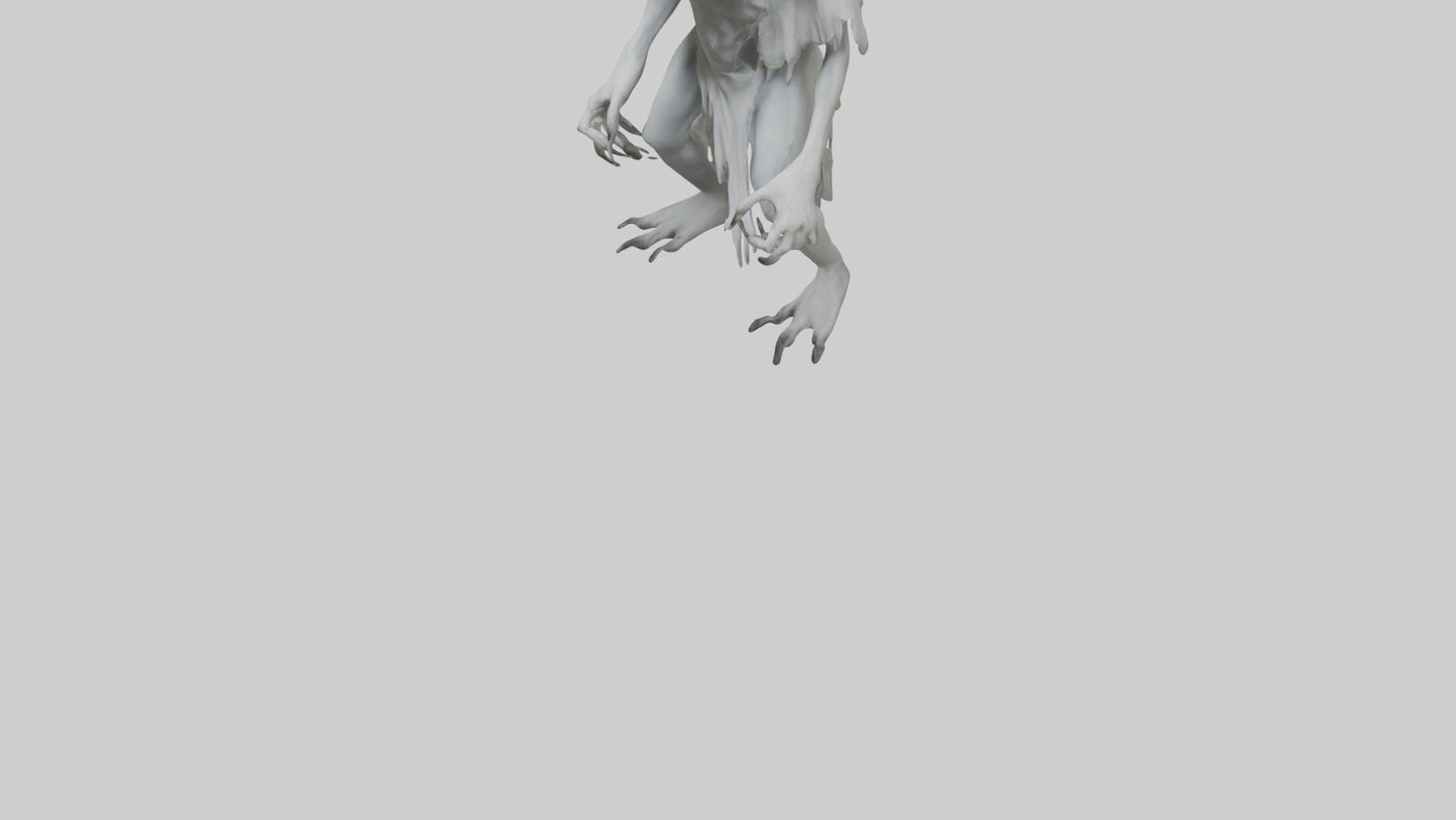 3D model Feral Ghost Model VR / AR / low-poly