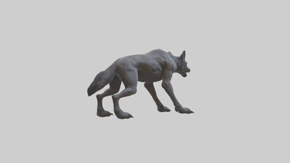 3D model Feral werewolf model VR / AR / low-poly