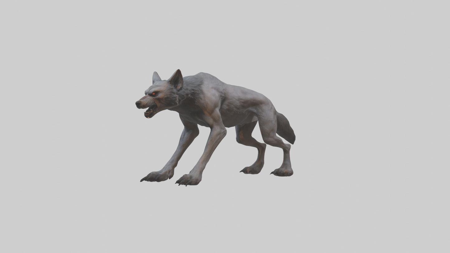 3D model Feral werewolf model VR / AR / low-poly