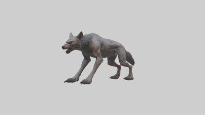 3D model Feral werewolf model VR / AR / low-poly