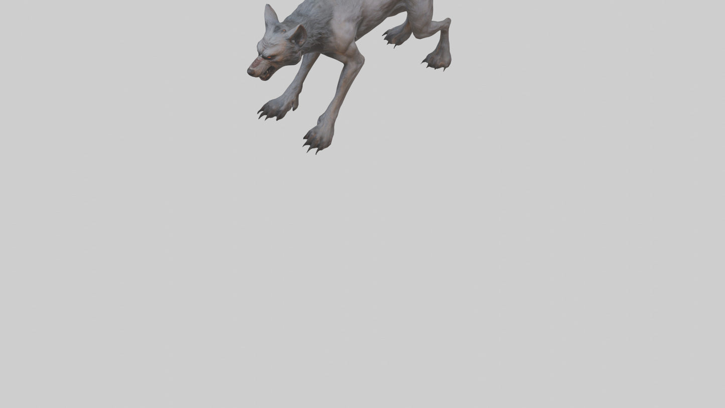 3D model Feral werewolf model VR / AR / low-poly