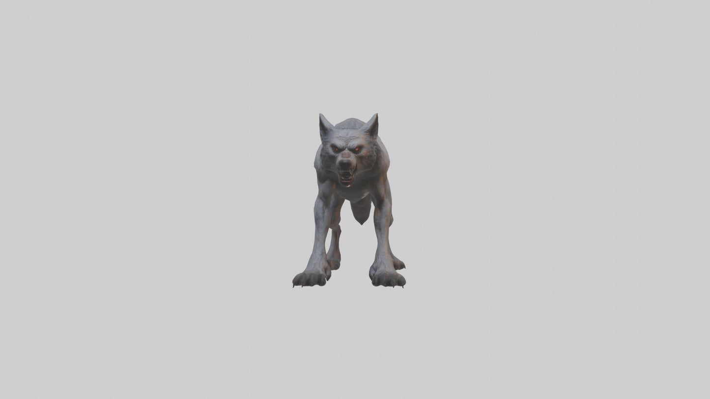 3D model Feral werewolf model VR / AR / low-poly