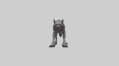 3D model Feral werewolf model VR / AR / low-poly