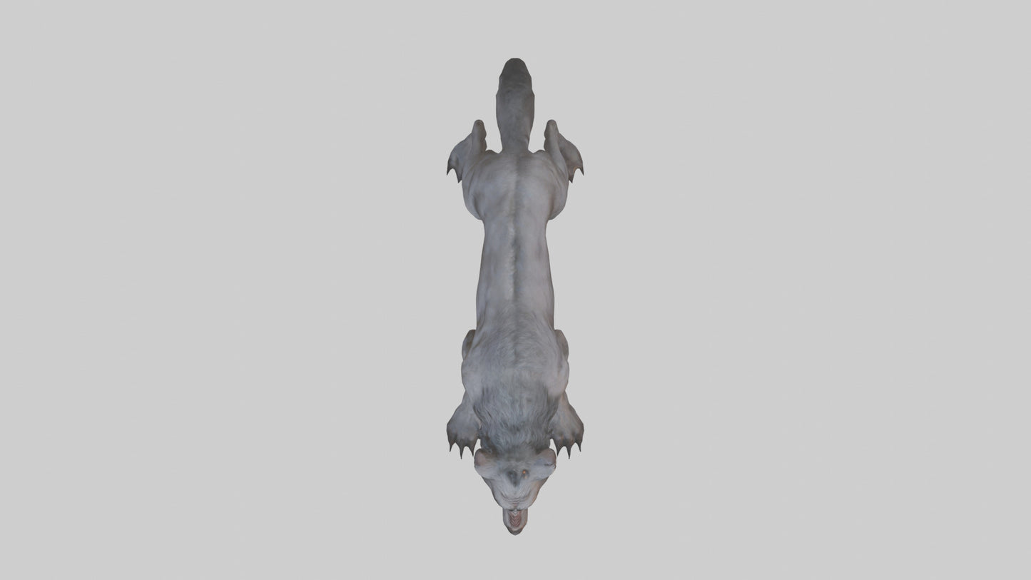 3D model Feral werewolf model VR / AR / low-poly