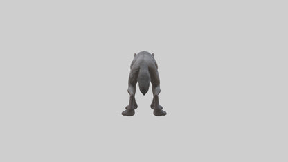 3D model Feral werewolf model VR / AR / low-poly