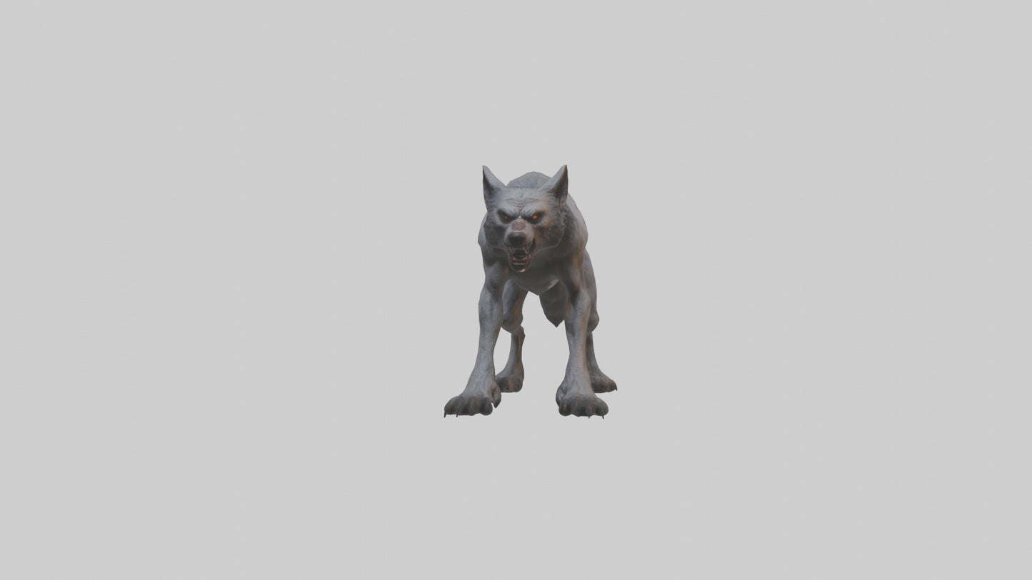 3D model Feral werewolf model VR / AR / low-poly