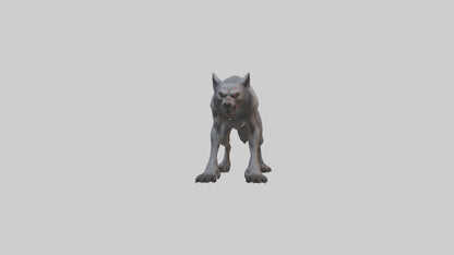 3D model Feral werewolf model VR / AR / low-poly