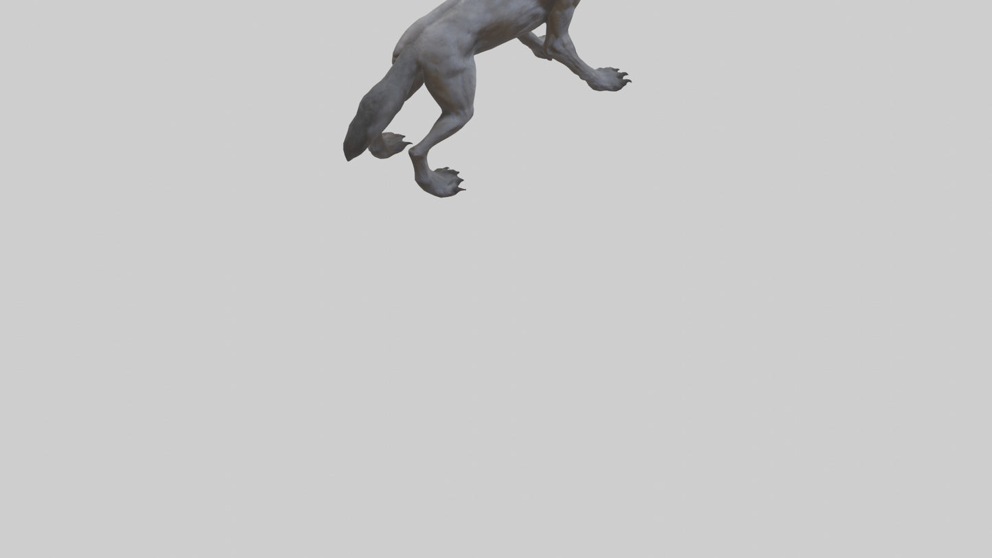 3D model Feral werewolf model VR / AR / low-poly