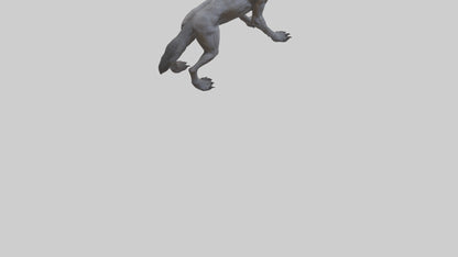 3D model Feral werewolf model VR / AR / low-poly