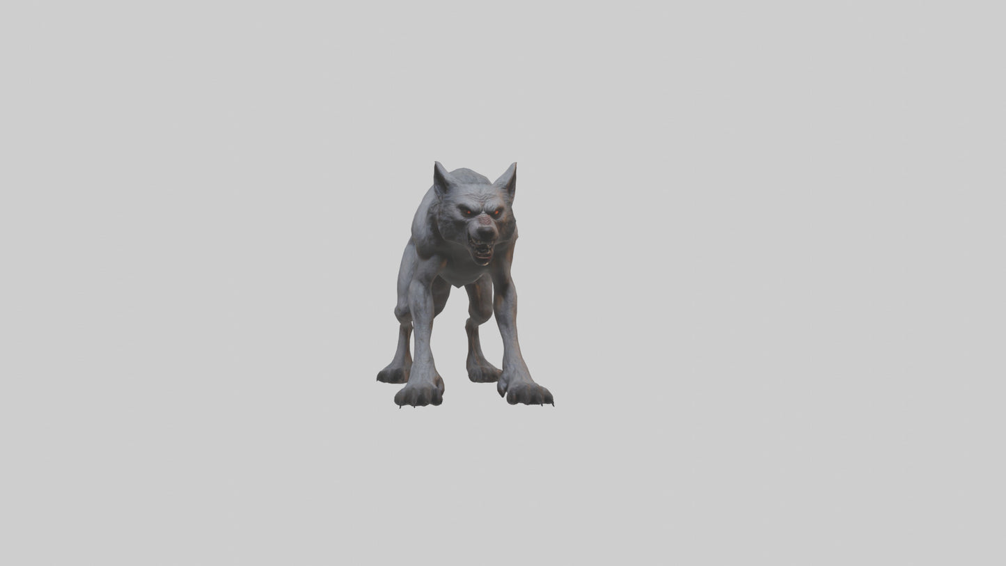 3D model Feral werewolf model VR / AR / low-poly