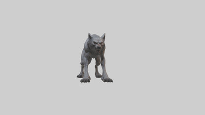 3D model Feral werewolf model VR / AR / low-poly