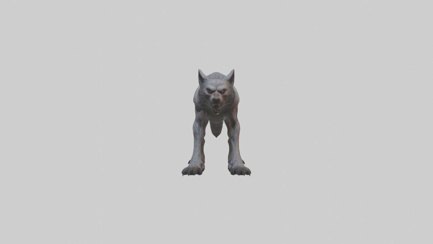 3D model Feral werewolf model VR / AR / low-poly
