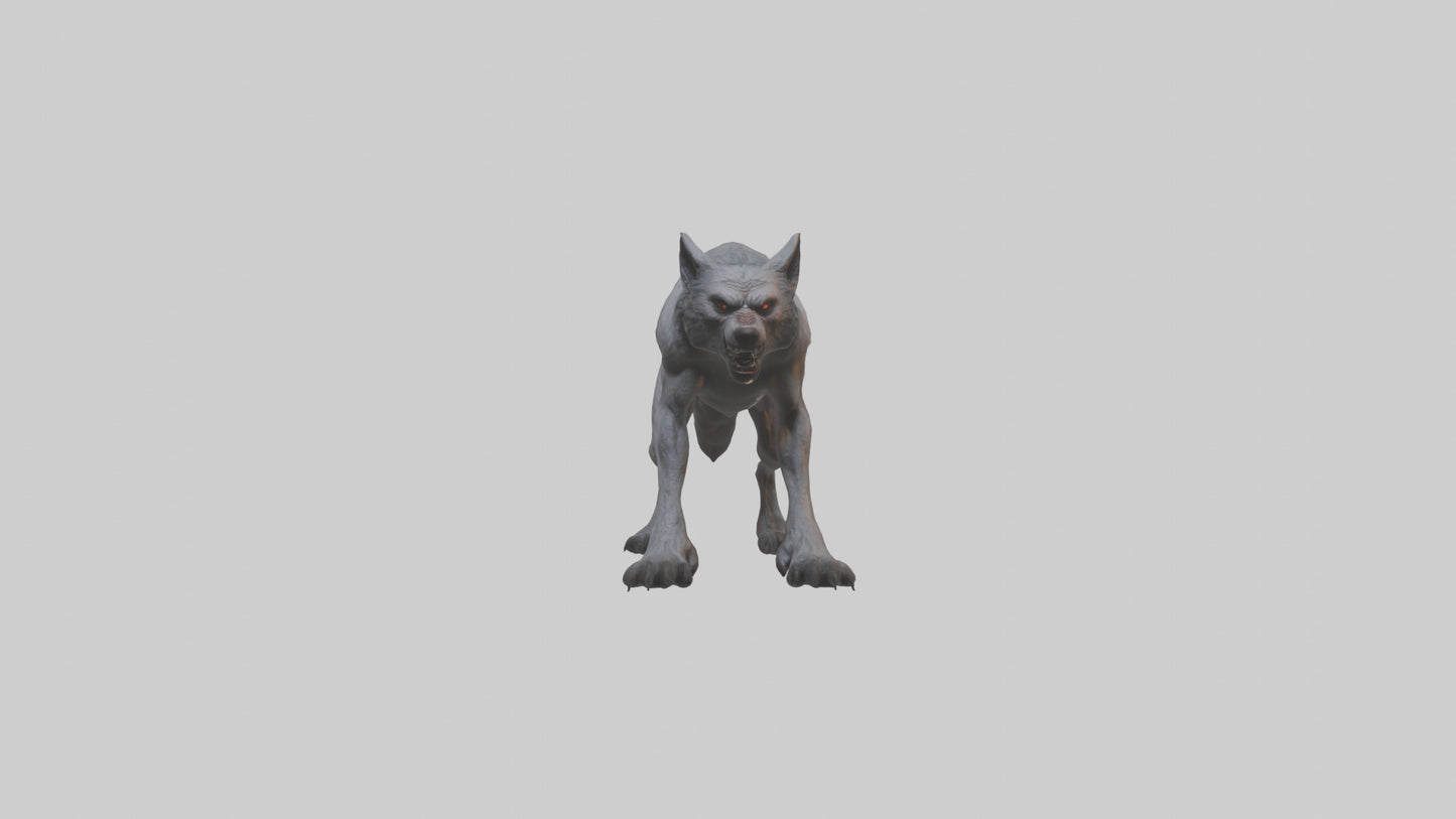 3D model Feral werewolf model VR / AR / low-poly