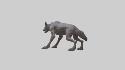 3D model Feral werewolf model VR / AR / low-poly