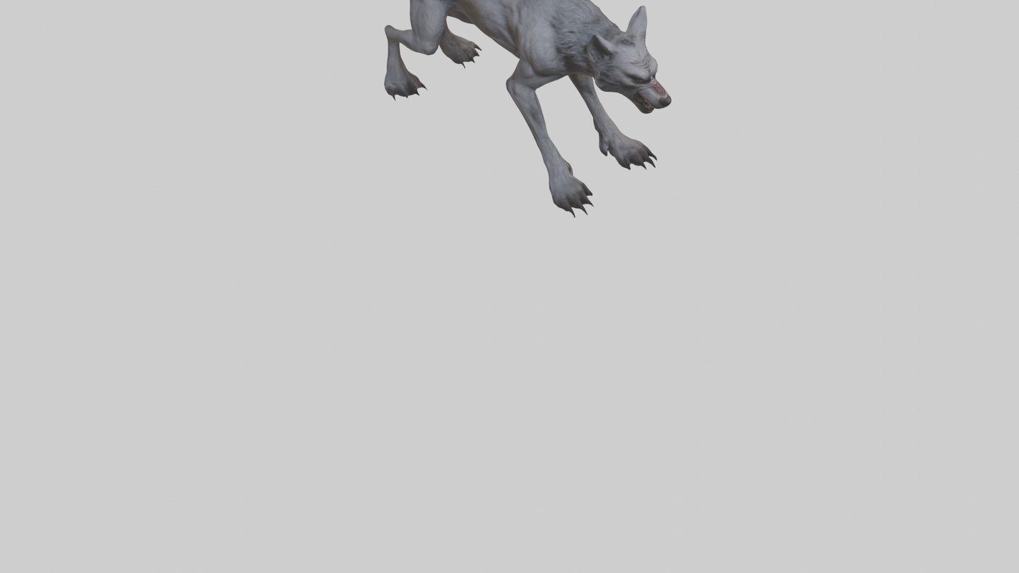 3D model Feral werewolf model VR / AR / low-poly