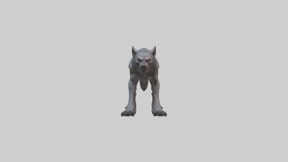 3D model Feral werewolf model VR / AR / low-poly