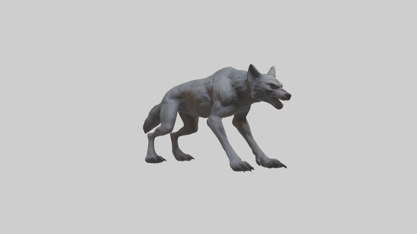 3D model Feral werewolf model VR / AR / low-poly