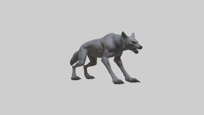3D model Feral werewolf model VR / AR / low-poly