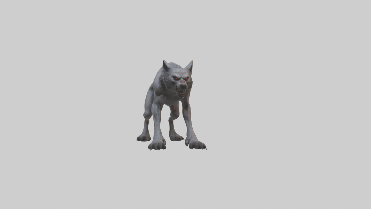 3D model Feral werewolf model VR / AR / low-poly