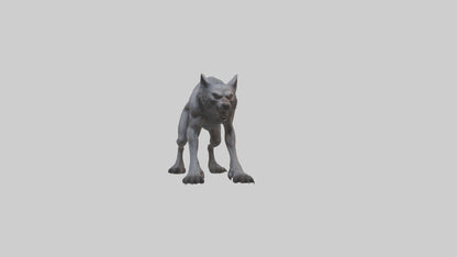 3D model Feral werewolf model VR / AR / low-poly