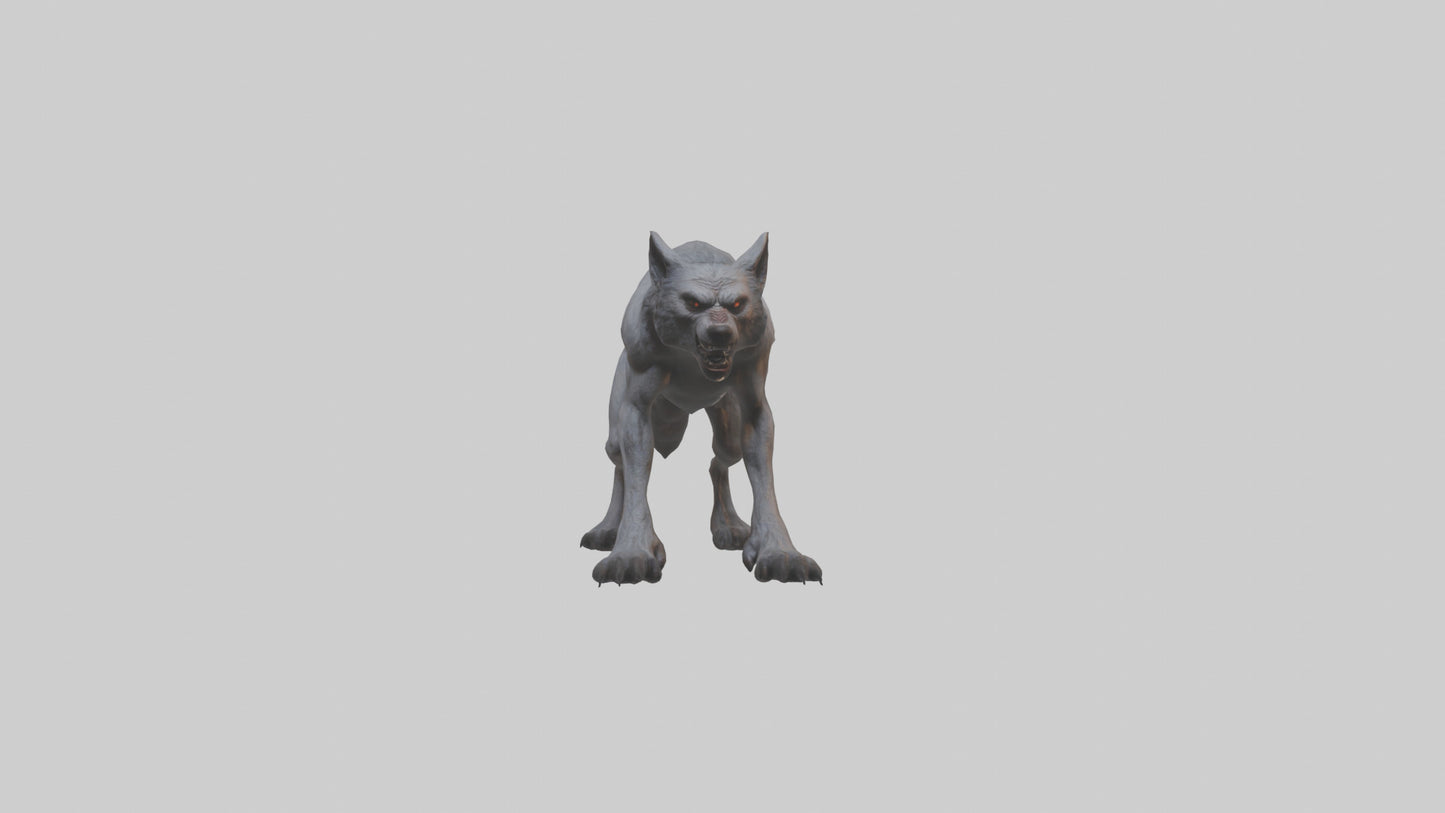 3D model Feral werewolf model VR / AR / low-poly