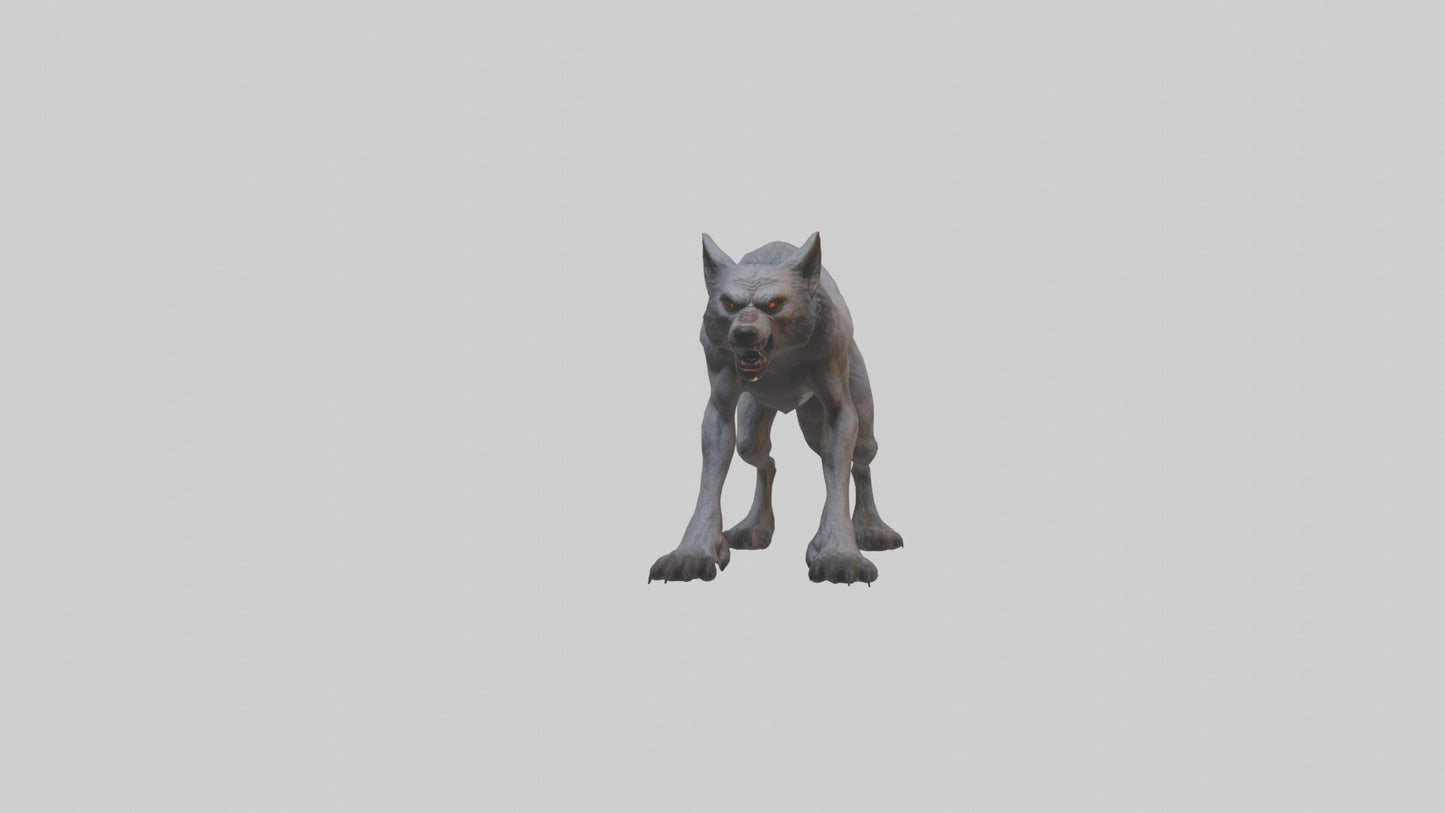 3D model Feral werewolf model VR / AR / low-poly