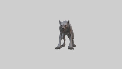 3D model Feral werewolf model VR / AR / low-poly