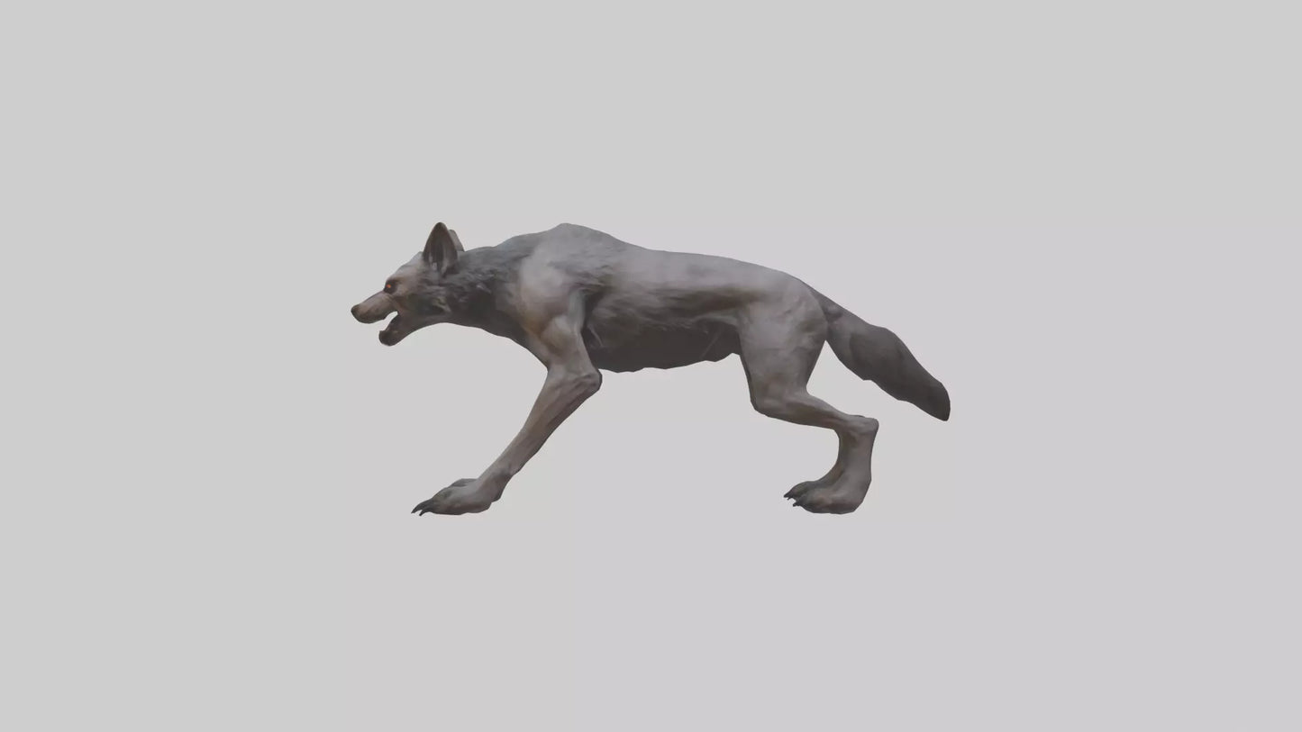 3D model Feral werewolf model VR / AR / low-poly