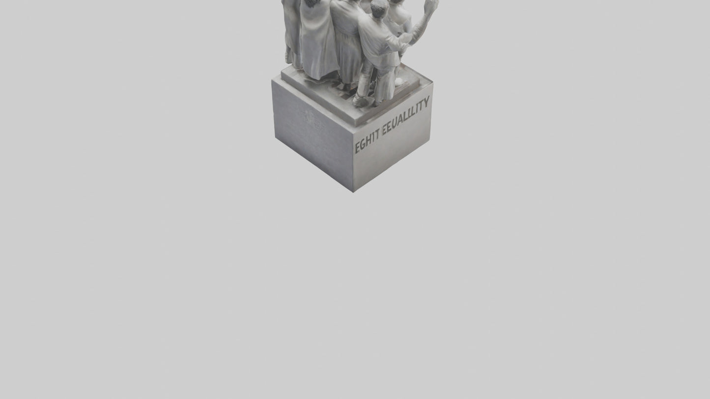 Fight for Equality statue model 3D model