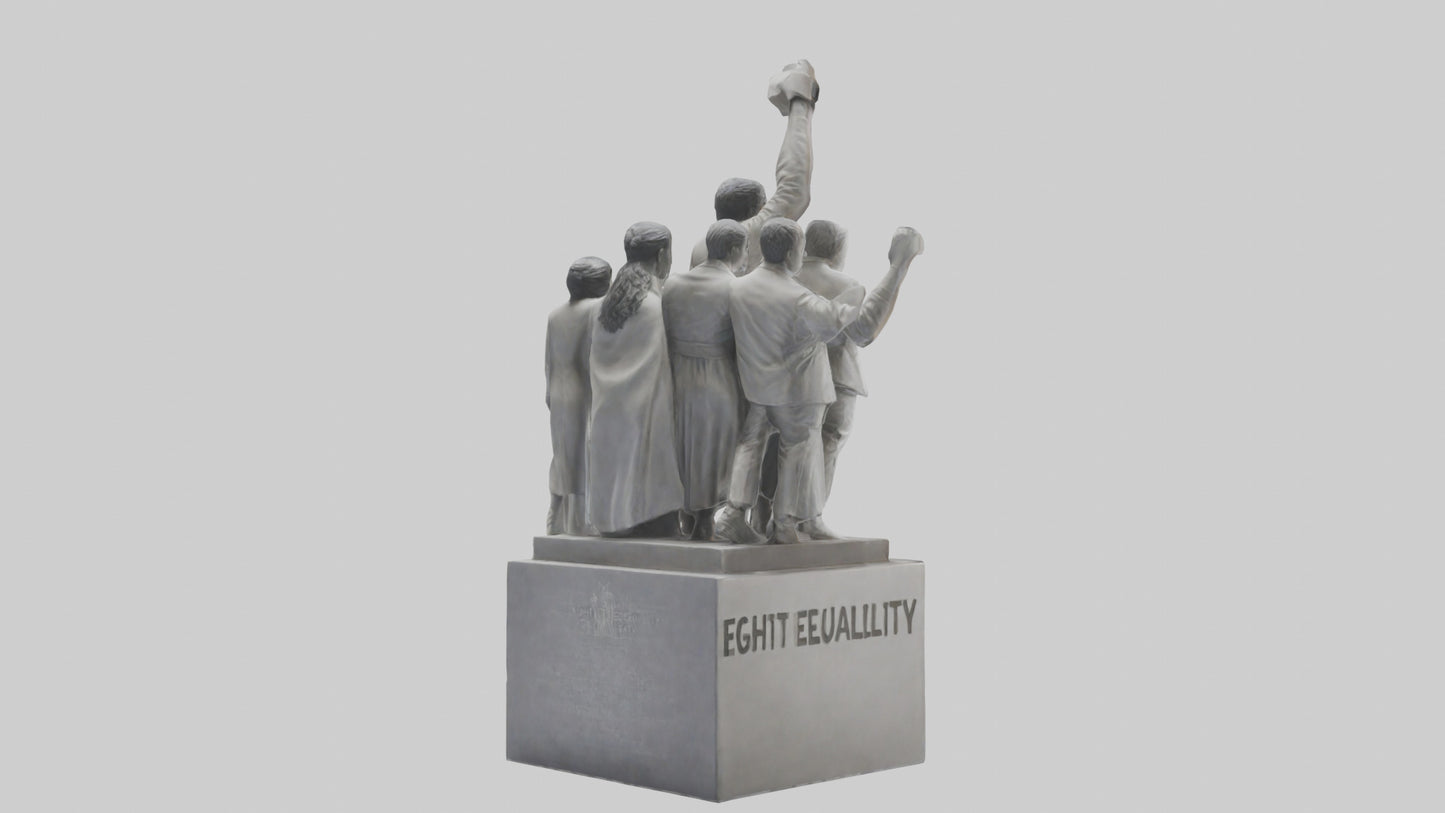 Fight for Equality statue model 3D model