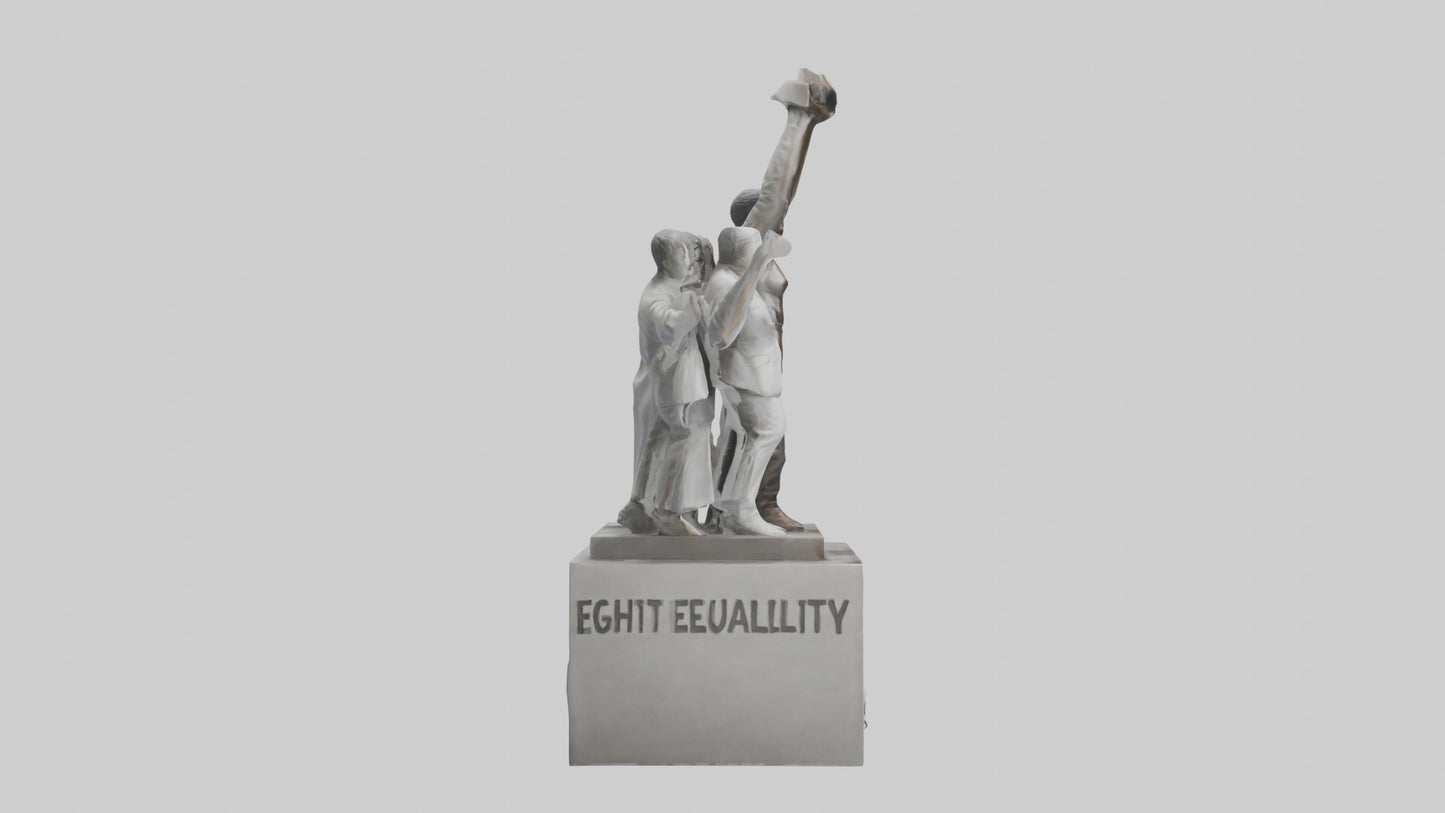 Fight for Equality statue model 3D model