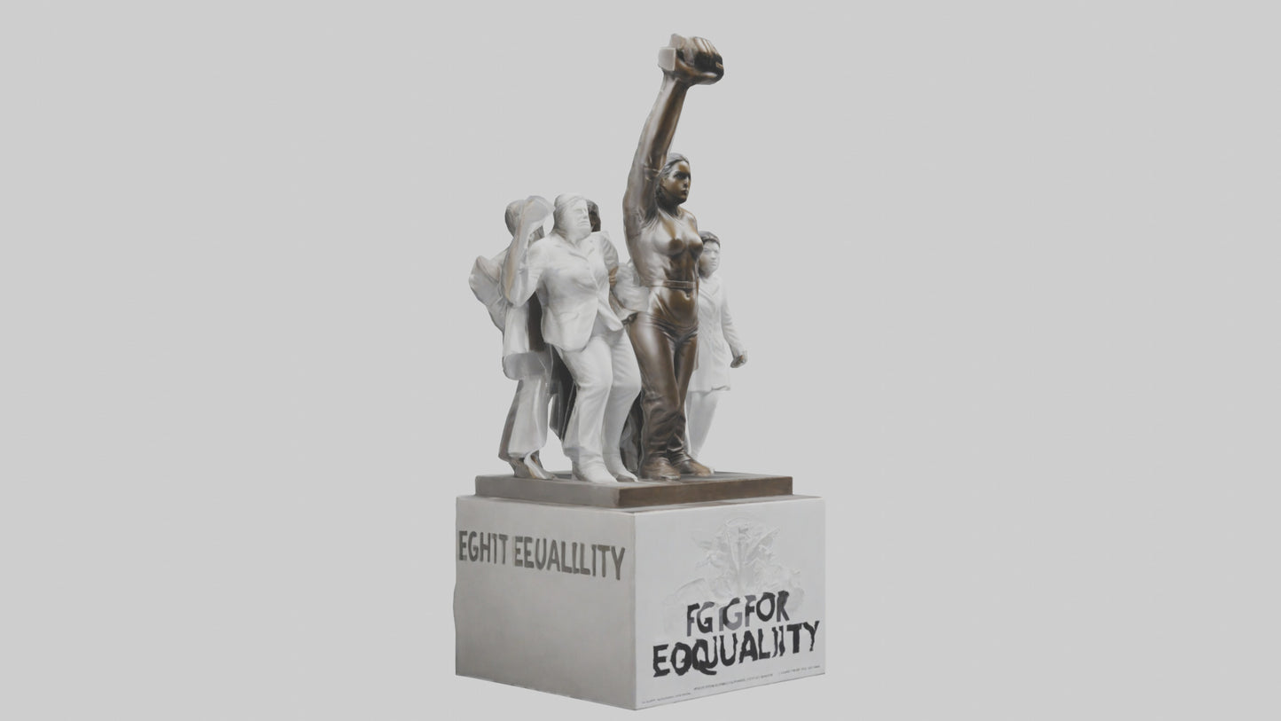 Fight for Equality statue model 3D model