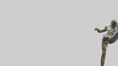 3D model Fighter in MidKick statue model VR / AR / low-poly