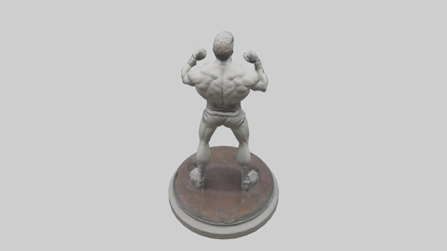Fighter statue model 3D model